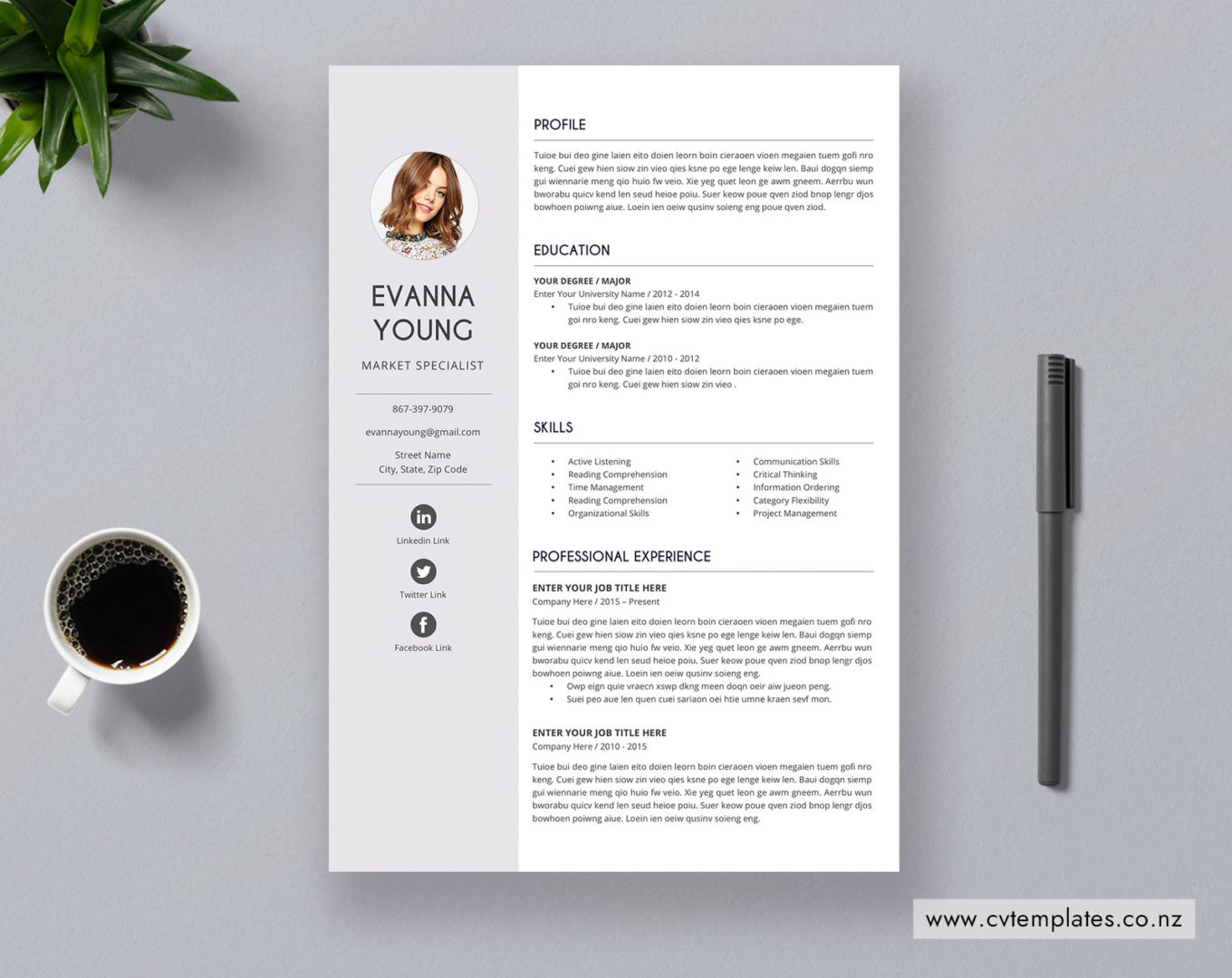 free download fancy cv templates word