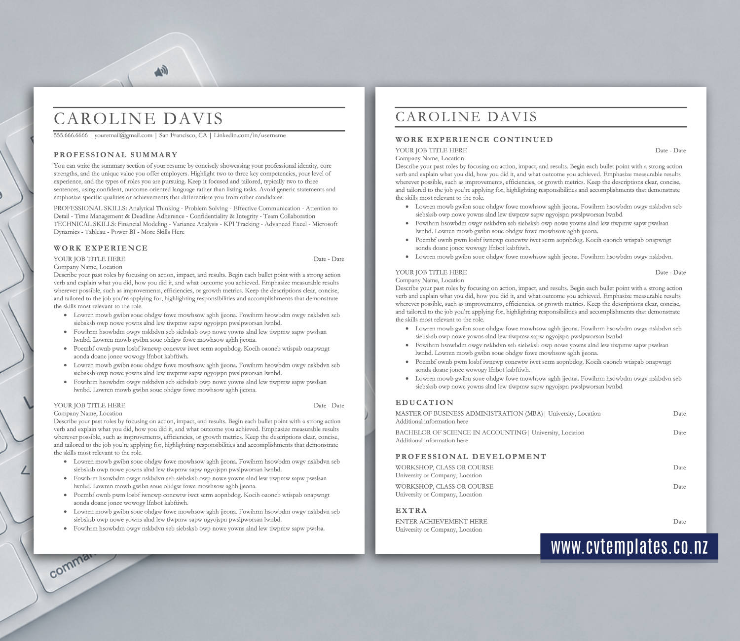 ATS-Friendly CV Template for Microsoft Word