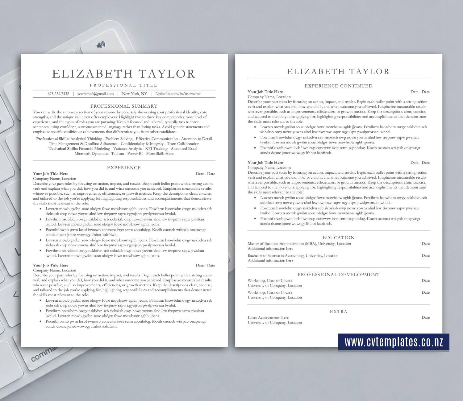 ATS-Friendly CV Template for Microsoft Word