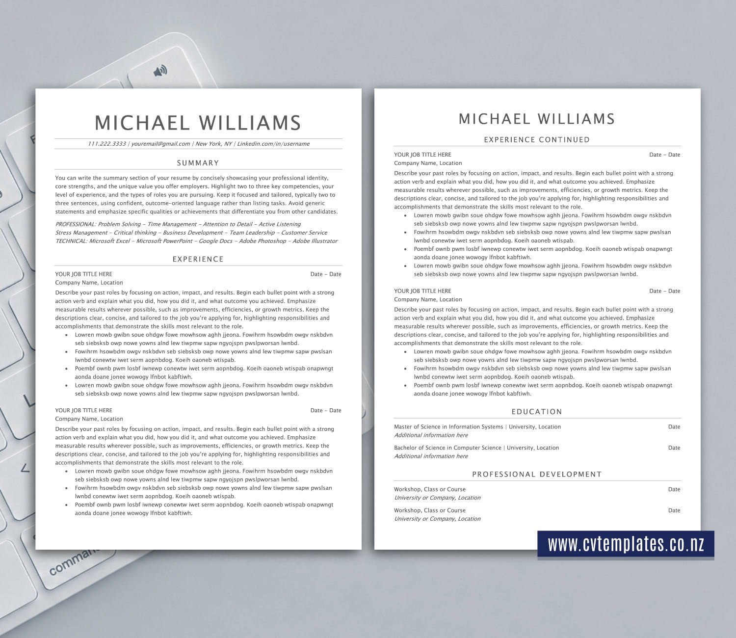 ATS-Friendly CV Template for Microsoft Word