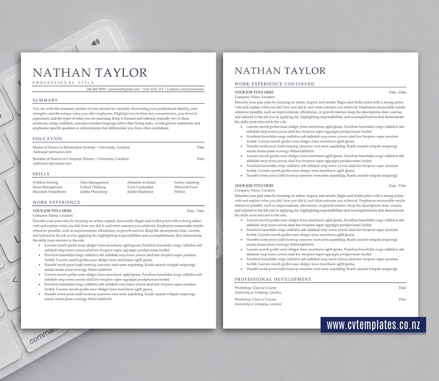 ATS-Friendly CV Template for Microsoft Word