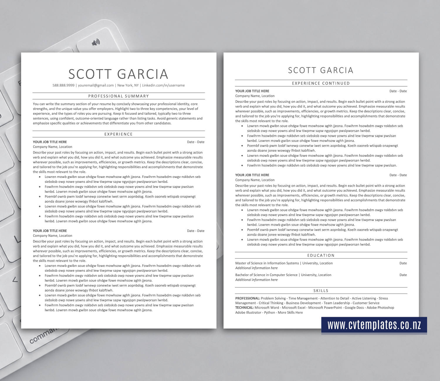 ATS-Friendly CV Template for Microsoft Word