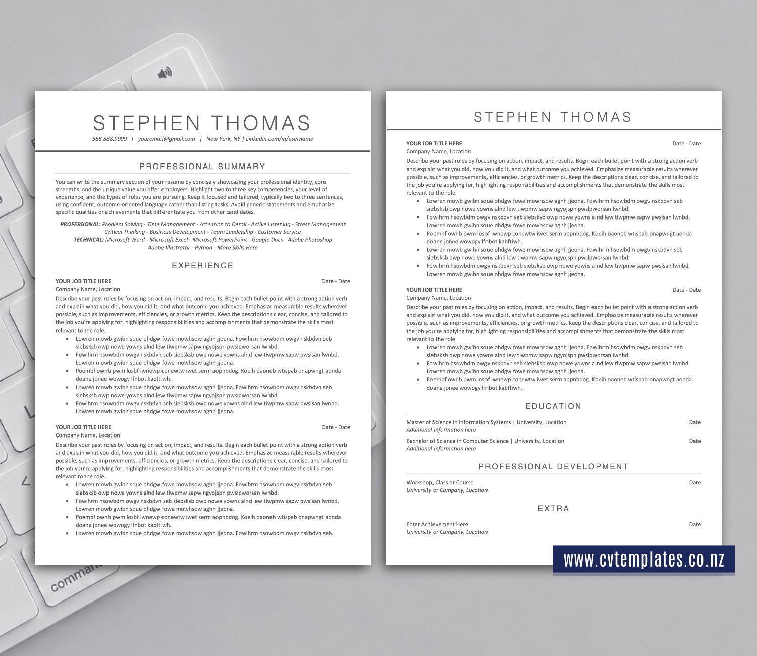 ATS-Friendly CV Template for Microsoft Word