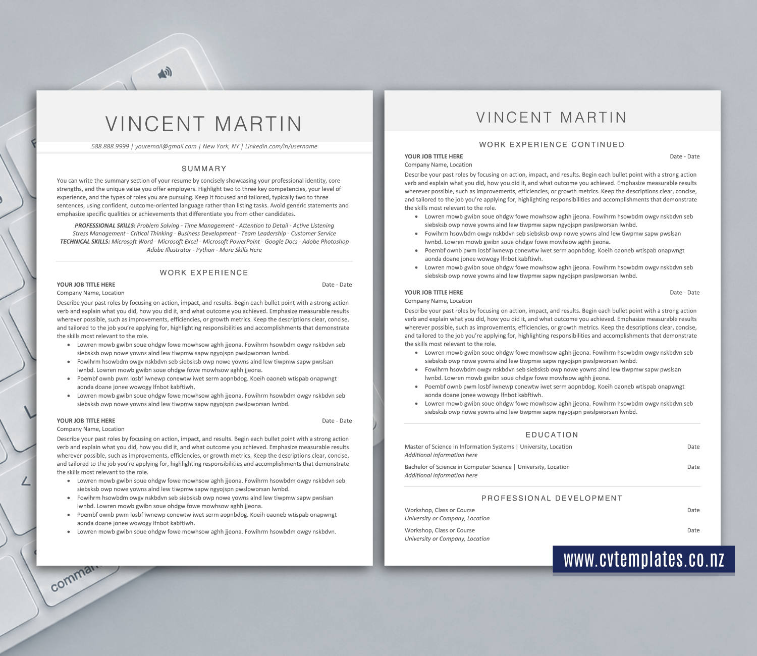 ATS-Friendly CV Template for Microsoft Word