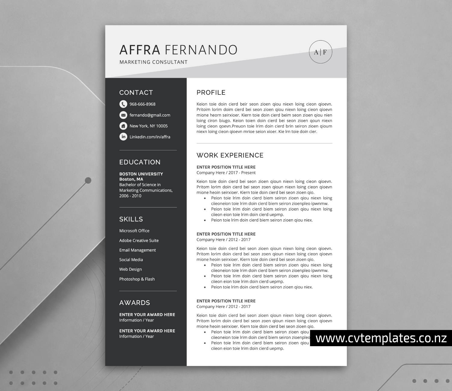 www.cvtemplates.co.nz-resume images