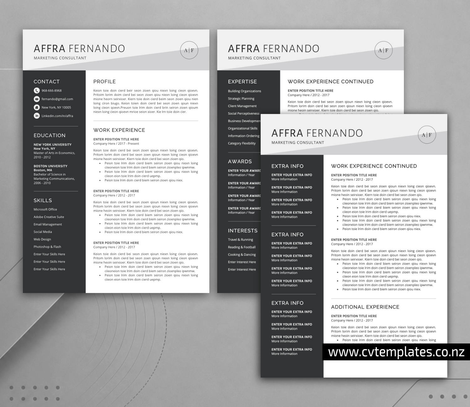 www.cvtemplates.co.nz-resume images