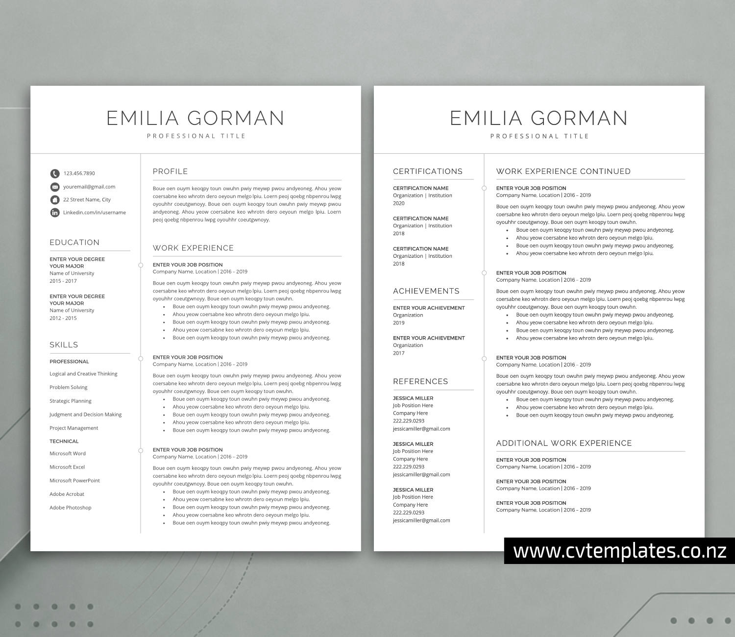 www.cvtemplates.co.nz-resume images