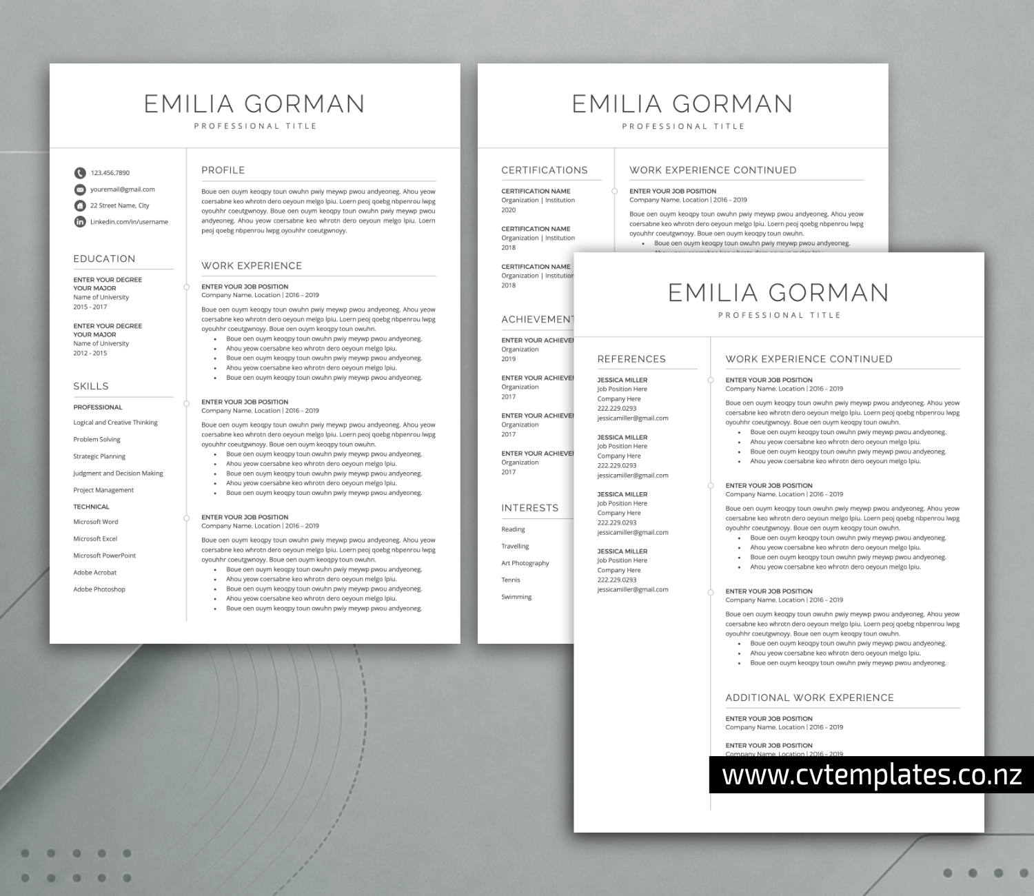 www.cvtemplates.co.nz-resume images
