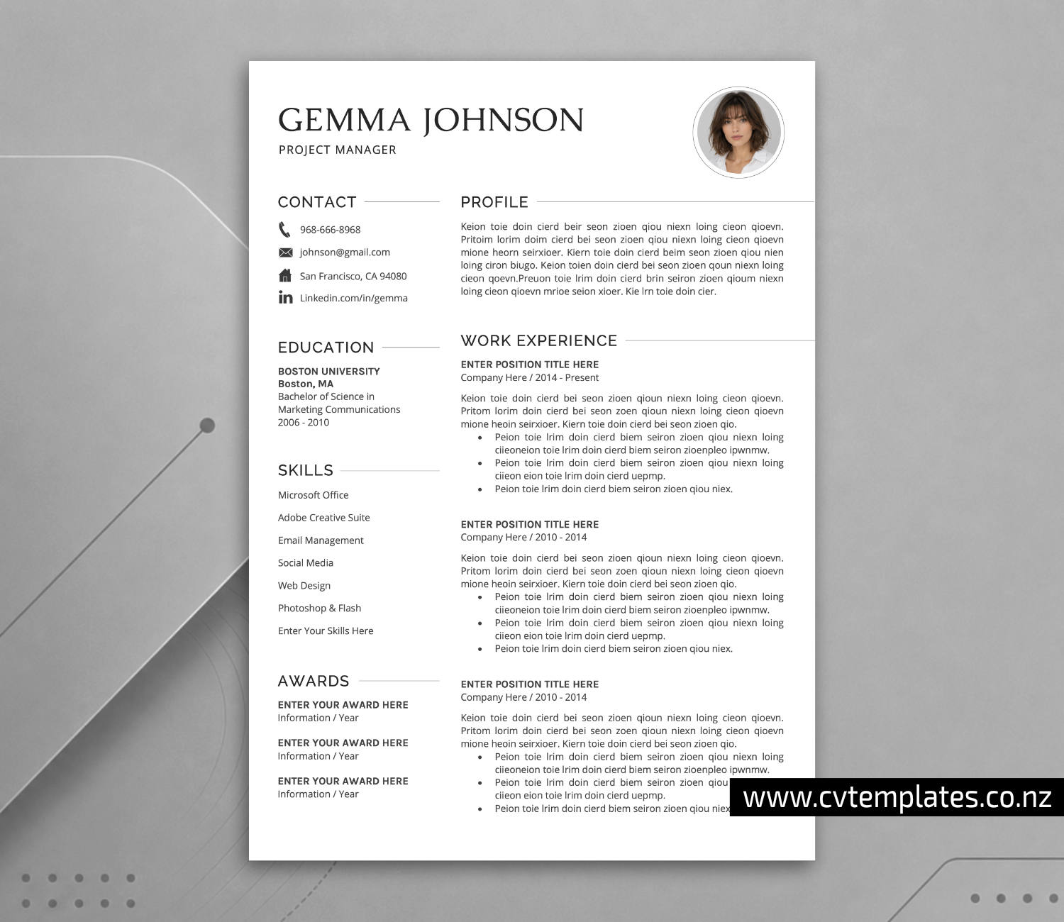 www.cvtemplates.co.nz-resume images