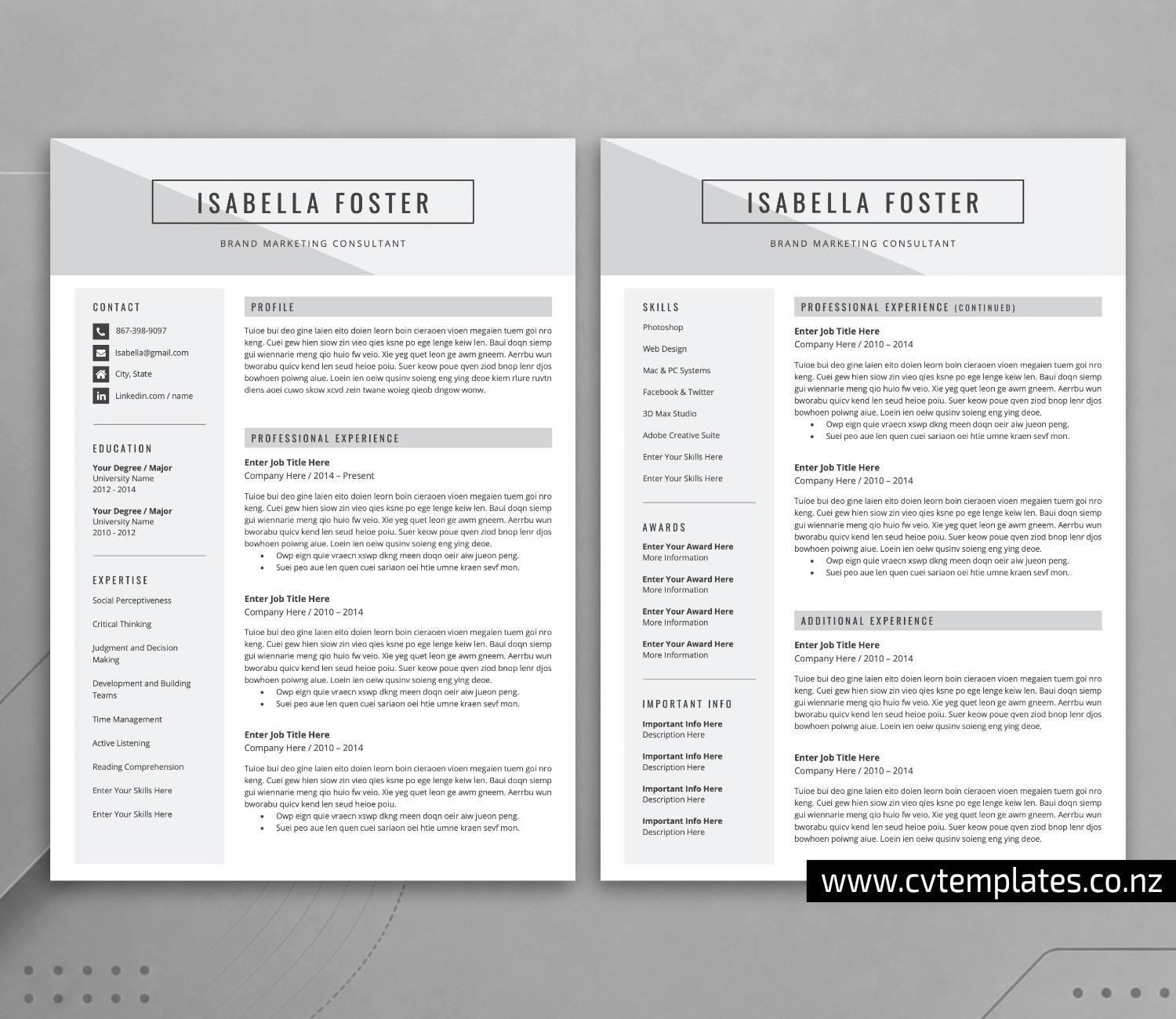 www.cvtemplates.co.nz-resume images